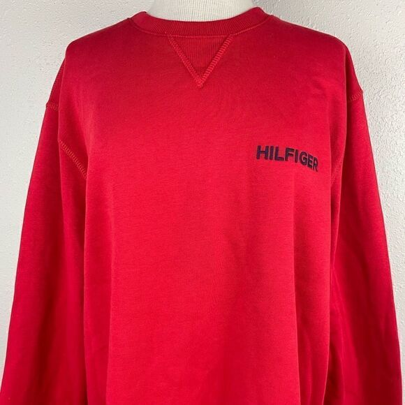 NWOT Tommy Hilfiger Red Sweatshirt Size XL - Picture 2 of 7